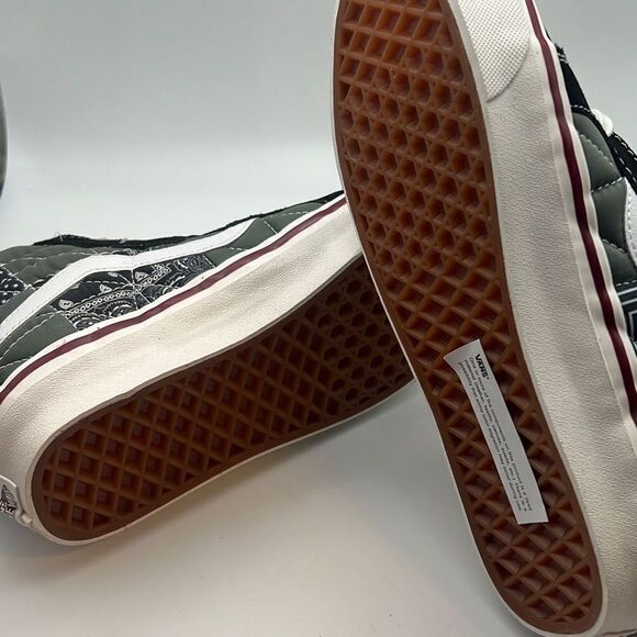 Vans SK8-Hi "quilted" leopard patchwork 38 DX high top sneakers NEW women 6.5 - Picture 6 of 6